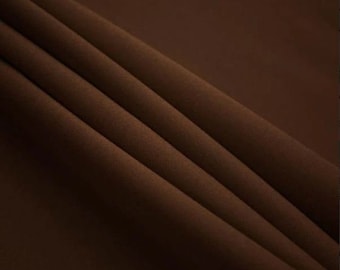 60" Wide Premium Quality Polyester Poplin Solid Fabric By The Yard - Brown