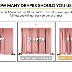 10 Feet Wide Polyester Backdrop Drapes Curtains Panels With Rod Pockets ...