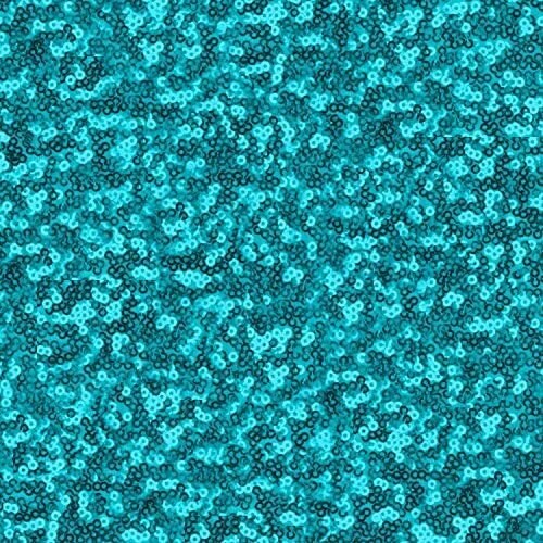 Turquoise Blue Mini Glitz Sequin Fabric