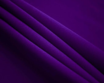 60" Wide | Premium Quality Poly Poplin Fabric by the Yard | 100% Polyester | Purple Color | Apparel, Home Decor, Drapes Crafts, DIY Projects