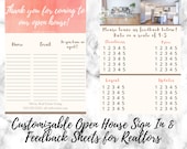 Open House Template | Real Estate Tools | Realtor Tools | Real Estate Template | Open House Form | Open House Sheet | Real Estate Marketing