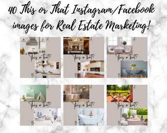 Real Estate This or That Social Media Posts | Real Estate Marketing | Real Estate Facebook Post | Social Media Marketing | Instant Download