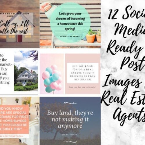 Real Estate Facebook/instagram Social Media Posts for Realtors - Etsy