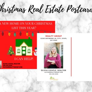 Weihnachtspostkarte | Postkarte | Postkarten Vorlage | Immobilien Vorlage | Postkarte | Immobilienmarketing