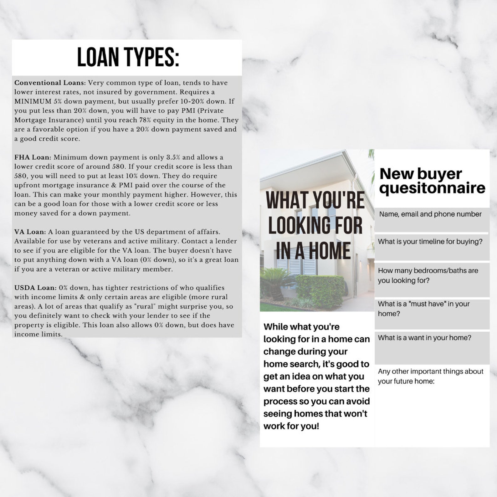 Real Estate New Client Packet Real Estate Marketing Real Estate Packet