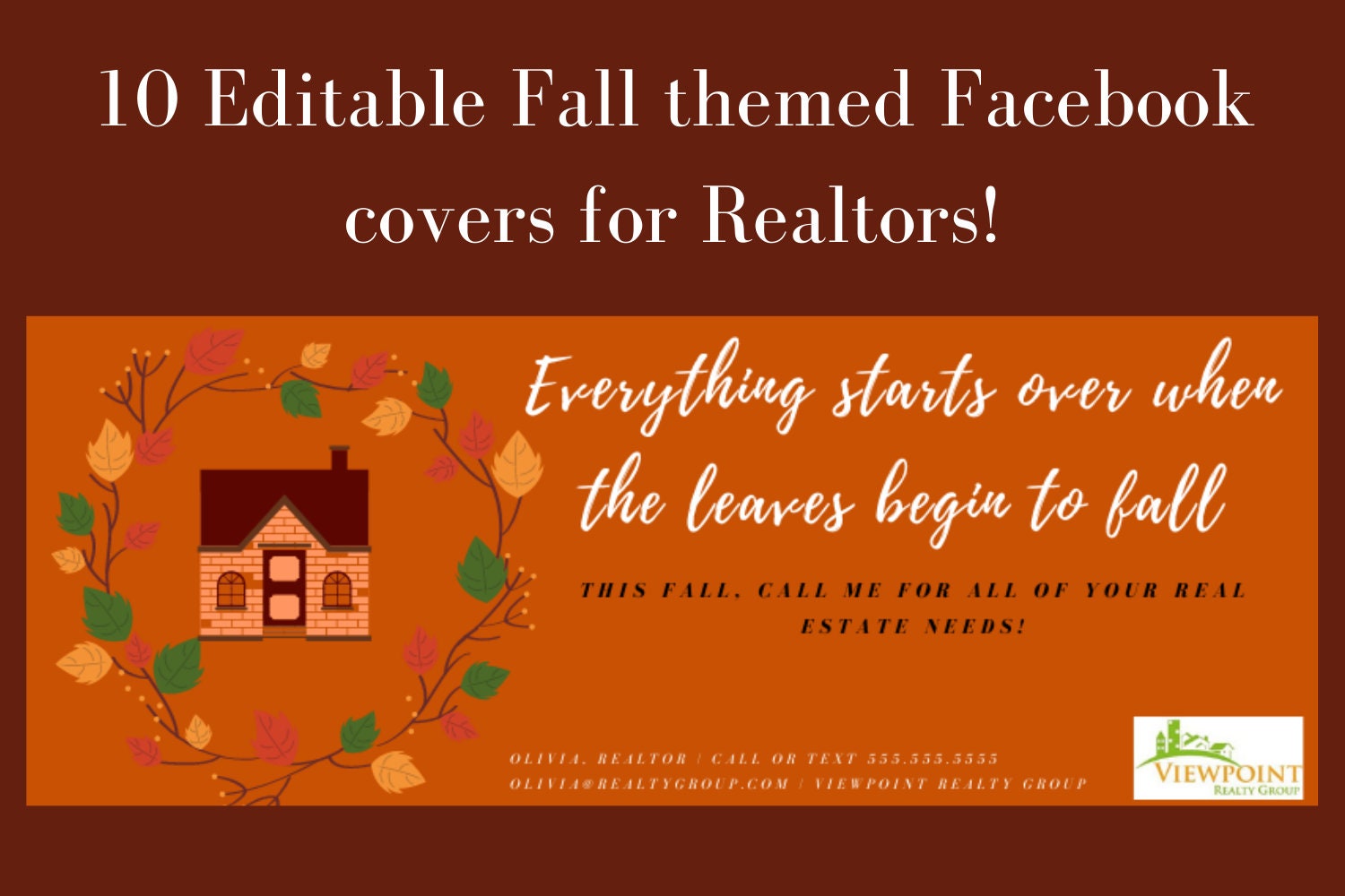 10 Editable Fall Themed Real Estate Facebook Covers | Facebook Cover ...