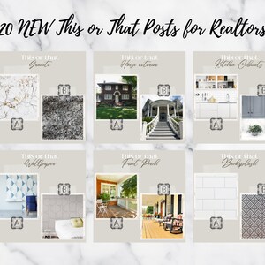20 NEW This or That Posts for Real Estate Agents | Social Media Posts for Follower Engagement | Real Estate Marketing | Social Media