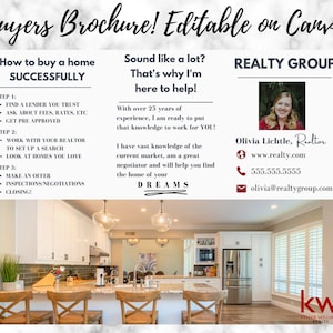 Real Estate Home Buying Brochure | Trifold Brochure | Real Estate Brochure Template | Real Estate Buyer&#39;s Guide | Real Estate Marketing