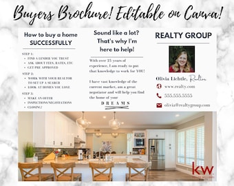 Real Estate Home Buying Brochure | Trifold Brochure | Real Estate Brochure Template | Real Estate Buyer's Guide | Real Estate Marketing
