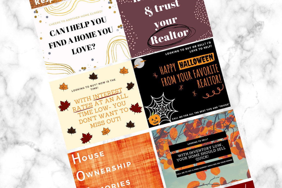 Real Estate Fall Facebook Posts | Social Media Marketing | Real Estate ...