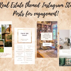 Real Estate Instagram Story Posts | Real Estate Instagram | Instagram Story Posts | Real Estate Marketing | Real Estate Templates | Realtor