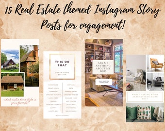 Real Estate Instagram Story Posts | Real Estate Instagram | Instagram Story Posts | Real Estate Marketing | Real Estate Templates | Realtor
