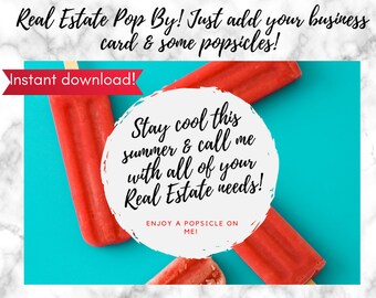 Real Estate Pop By Tags for Summer | Real Estate Pop By Ideas | Real Estate Marketing