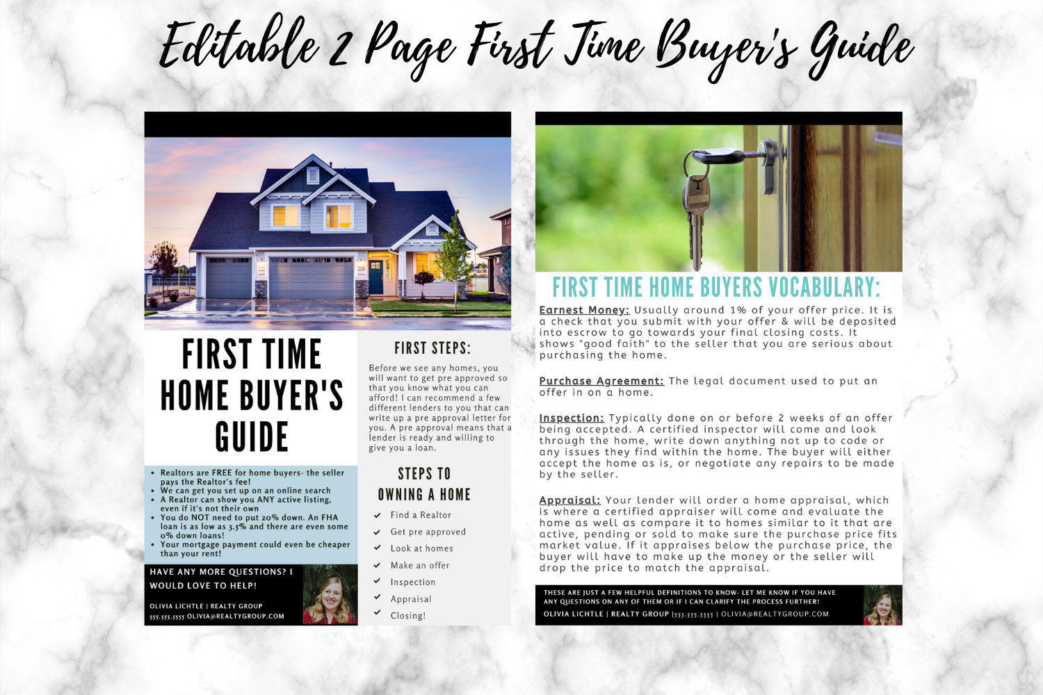 Editable Home Buyer Guide Real Estate Marketing Real Estate Template