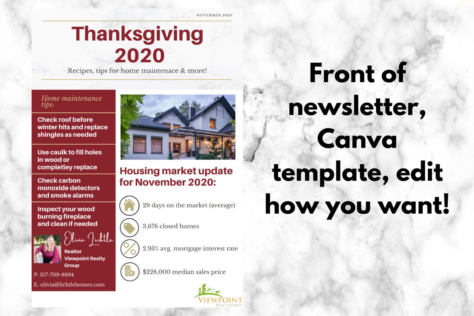 Real Estate Thanksgiving Email Newsletter | Real Estate Template ...