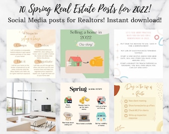 10 NEW Spring Real Estate Social Media Posts Real Estate - Etsy