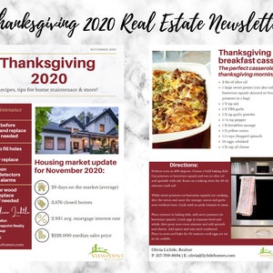 Real Estate Thanksgiving Email Newsletter | Real Estate Template ...