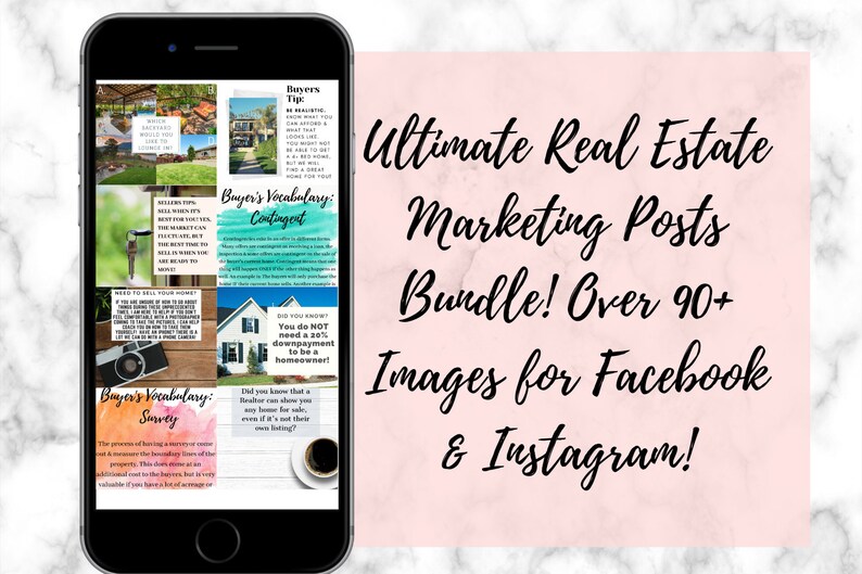 Real Estate Social Media Posts Bundle for Marketing, Realtor Social ...