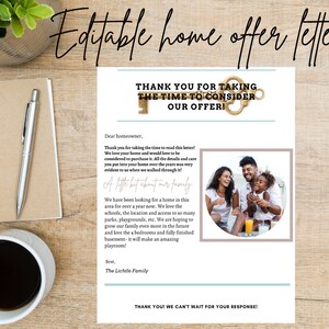 Plantilla de carta de oferta de vivienda / Carta de oferta de vivienda nueva / Carta del comprador / Plantilla de bienes raíces / Marketing de agentes inmobiliarios / Carta de oferta del comprador / PDF