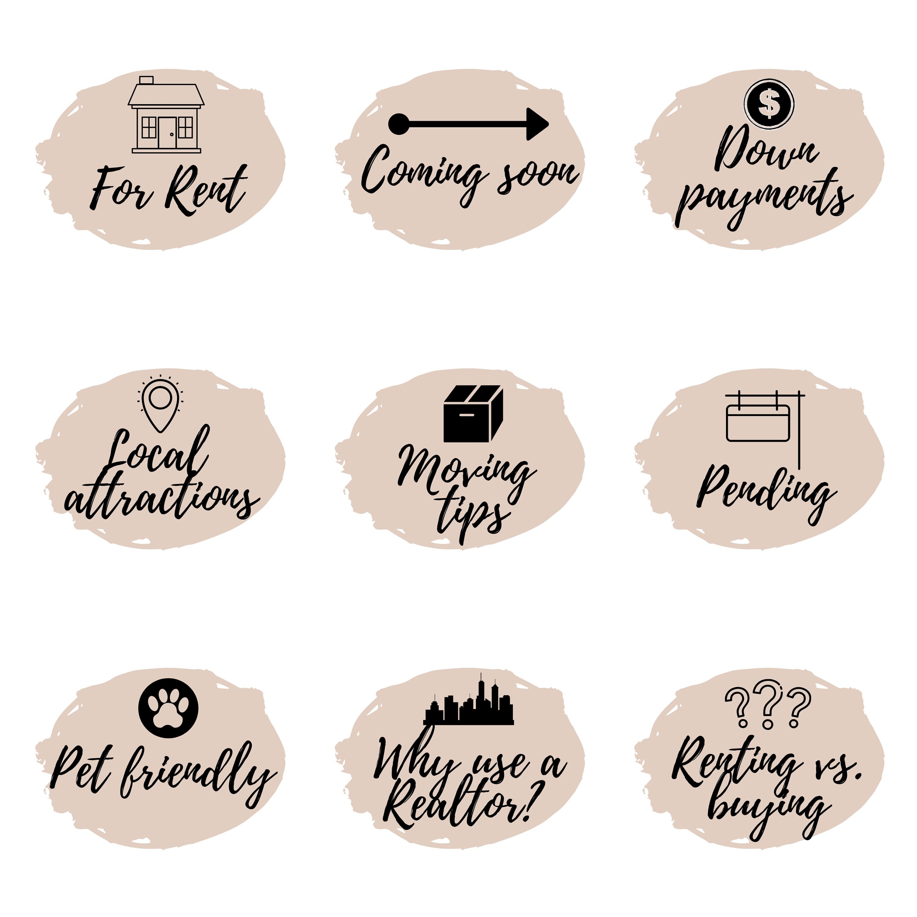 custom-real-estate-instagram-story-highlight-covers-realtor-etsy-canada