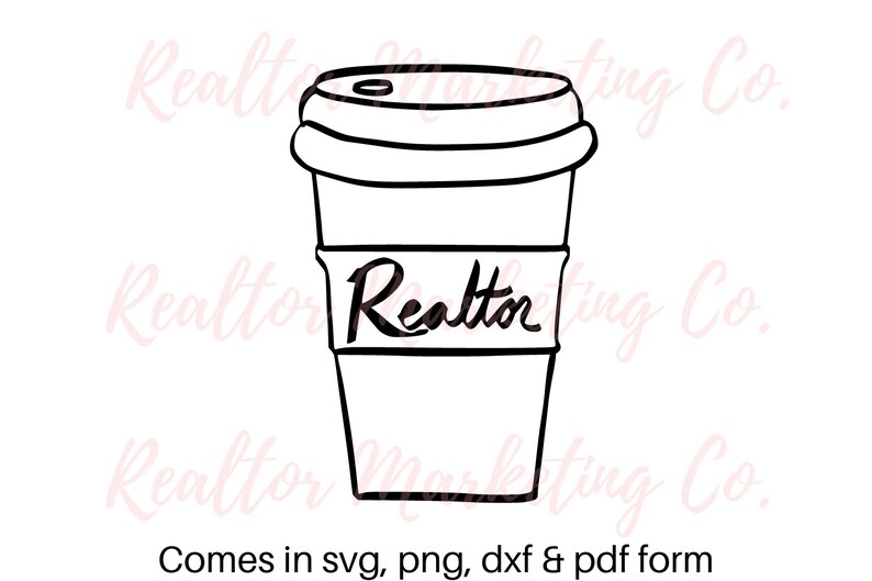 Real Estate SVG Realtor Cup Realtor SVG Real Estate Cup Etsy