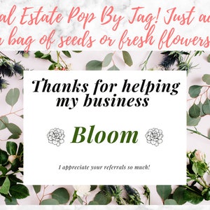 Real Estate Pop By Tag | Pop By Instant Download | Realtor Pop By Ideas | Realtor Pop By | Realtor Summer Pop By | Realtor Flower Pop By