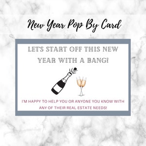 Real Estate New Year Pop By Tag | Real Estate Pop By | Pop By Ideas | Pop By Card | Instant Download | Printable PDF | Real Estate Marketing