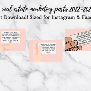 6 Real Estate Marketing Grafiken für 2022 | Immobilien marketing | 2022 Marketing Tipps Makler | Makler Marketing | Social Media Beiträge
