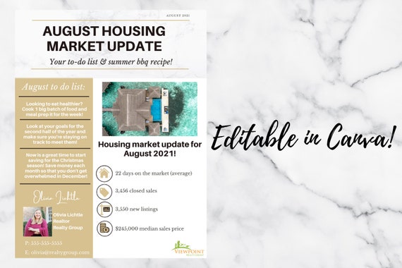 1st Look at Local Housing Markets in August