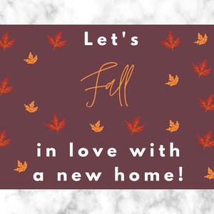 FALL In Love Pop By | Real Estate Pop By | Real Estate Marketing | Fall Marketing | Printable Pop By | Realtor Marketing | Pop By Tag Ideas
