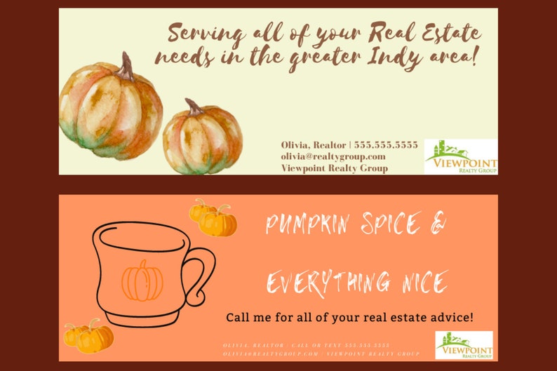 10 Editable Fall Themed Real Estate Facebook Covers | Facebook Cover ...