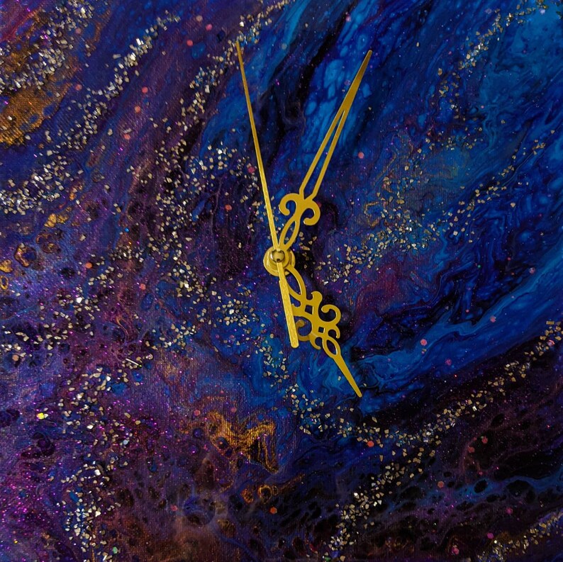 Blue and Purple Acrylic Resin Clock