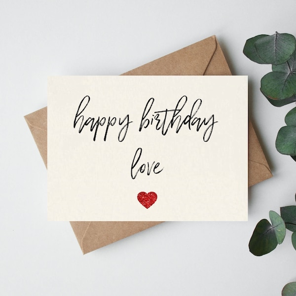 Happy birthday love, Cute birthday card, Birthday card Girlfriend, boyfriend, fiancé, wife, husband, birthday card, happy birthday