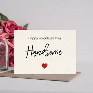 Happy Valentines Day Handsome Card: Minimalist Romantic Design