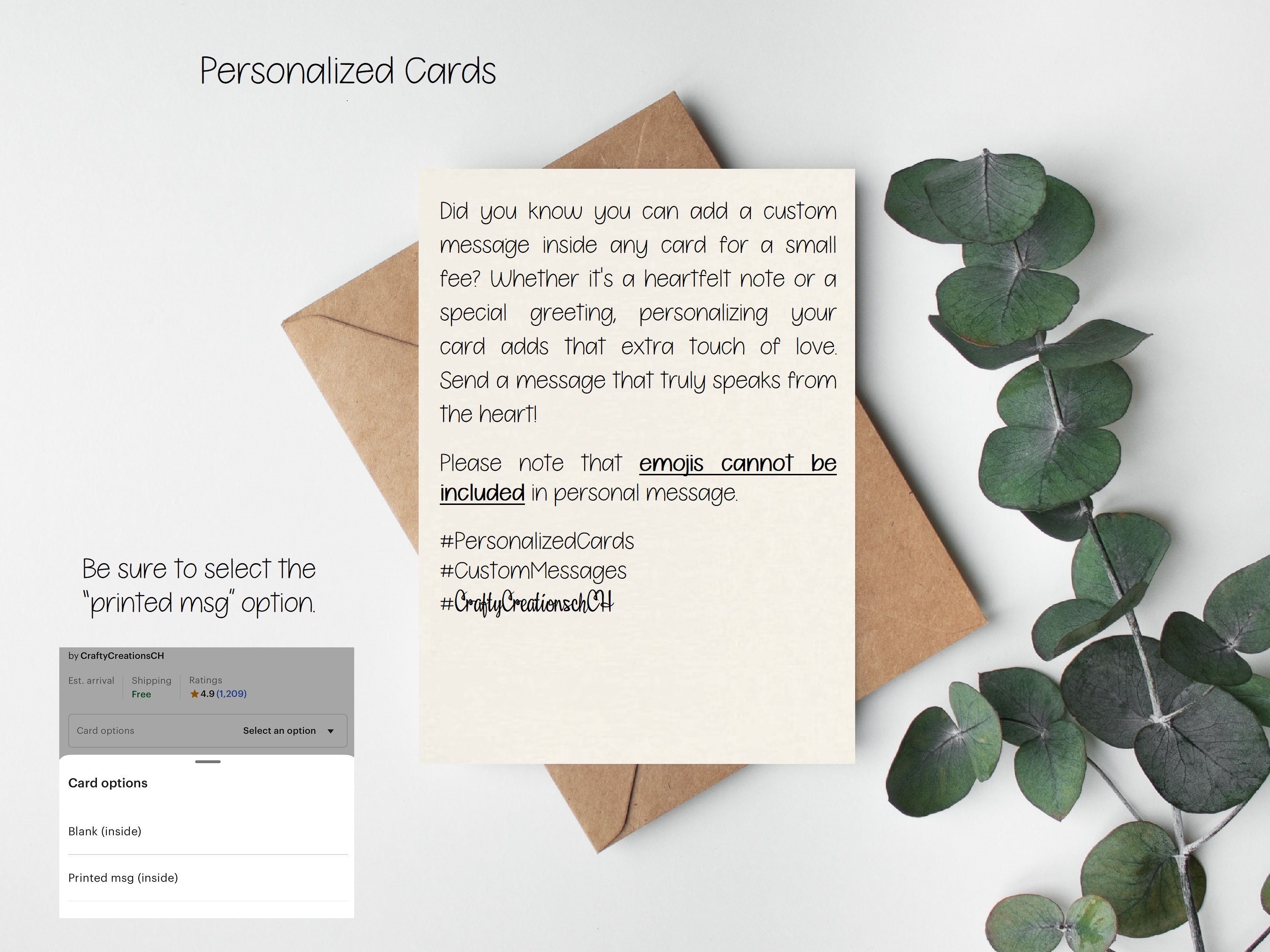 Together Forever Valentine's Card - Love Anniversary Card For Him/Her With Kraft Envelope