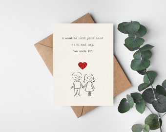 anniversary card, valentines, husband, wife, fiance, fiancé, girlfriend, boyfriend, cu'te card