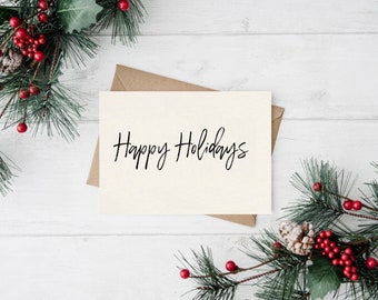 Happy holidays, cute card, minimalistic card