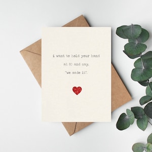 I want to hold your hand card/anniversary/ just because/wife/husband/fiancé/fiance/Cute card, romantic/ valentines/minimalistic/handmade