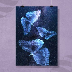 Cosmic Butterfly, Printable Poster, Space, Stars, Digital Poster, Instant Download, Décor, Interior, Digital, printable, PDF file, A3