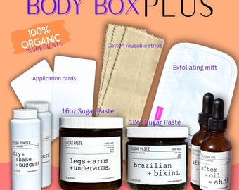 Organic Sugaring Hair Removal Kit | Kese Mitt, Cotton Strips