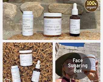 Face Sugaring Box with Everything For 6 Months Of Natural Hair Removal | Skincare | 100% Organic Ing | Training Videos | Free Shipping