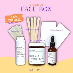4oz size AVAILABLE ONLY | Supplies included| Face Sugaring Box | 100% Organic | Training Videos | Free Shipping