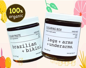 The Body Box | Legs + Bikini + Arms | At Home Sugaring Waxing | Organic Sugaring Paste | FREE DIY Sugaring Course