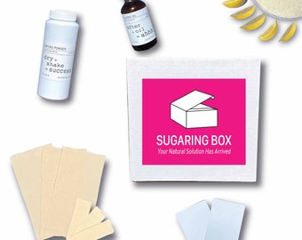 Extra Sugaring Supplies | Organic Powder | Organic After Oil | Reusable Cotton Sugaring Strips | Sugaring Card | Free Shipping