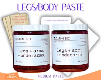 Organic Sugaring Paste Kit | DIY Hair Removal, Reusable Strips
