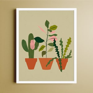 ART PRINT - Plants, home decor, wall art,plant lover, botanical art