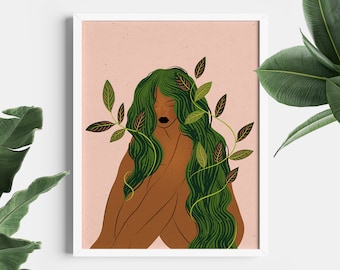 Surrender Art Print, Plant Lover Gift, Plant Mom Art, Gift For Her