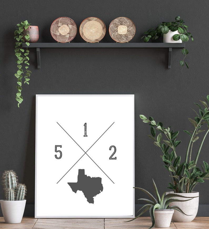 512 Austin AREA Code Print AUSTIN TEXAS Art Printable Texas Etsy UK