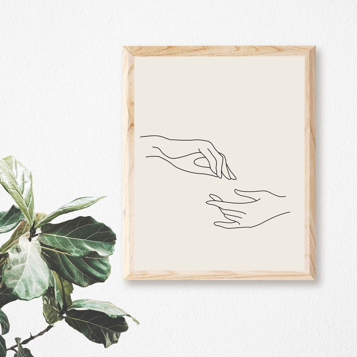 HANDS WALL PRINT Line drawing hands line drawing art love | Etsy