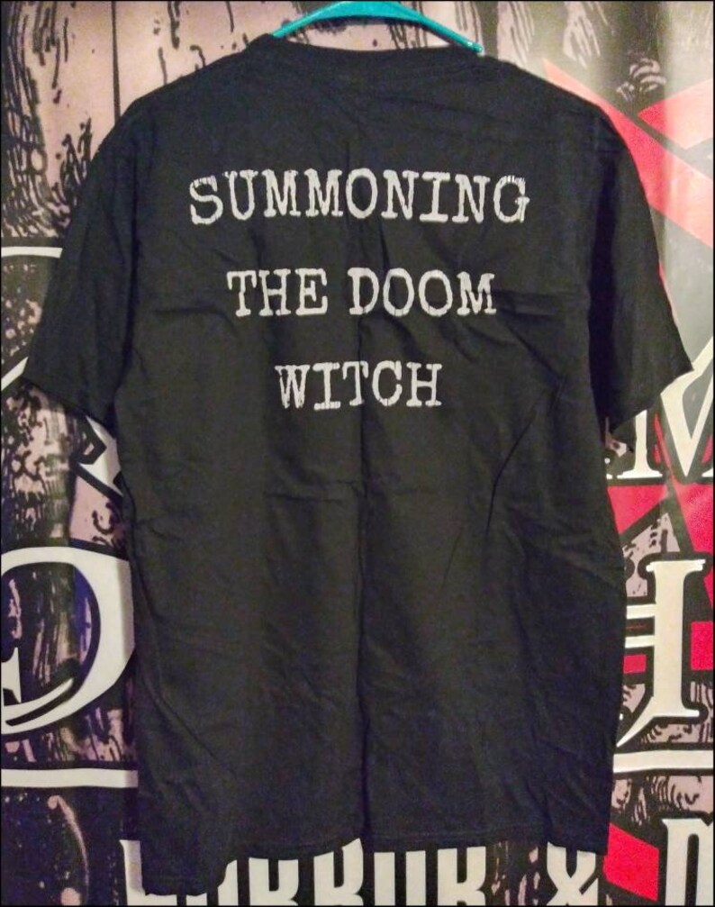 Hounds Of Doom Summoning The Doom Witch Streetwear gildan cotton demon pentagram witch craft supernatural elements horns horror.